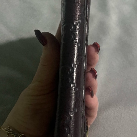 🔥Authentic Gucci Guccissima embossed leather wallet with gold heart GG logo - Picture 5 of 13